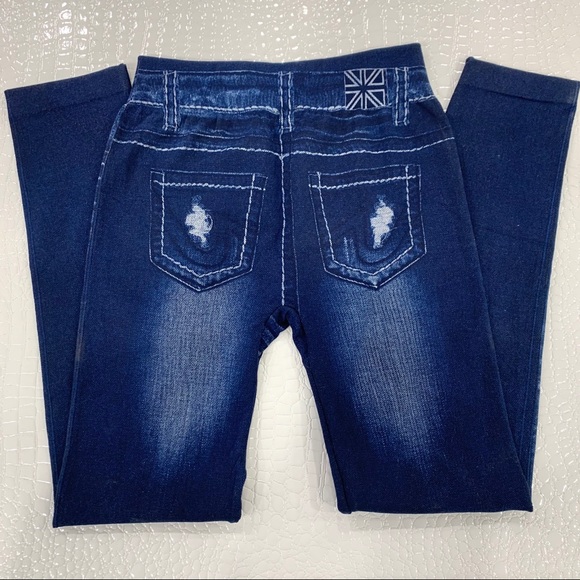 ✨LAST PAIR✨Distressed Skinny Jean Look Leggings - Picture 3 of 6